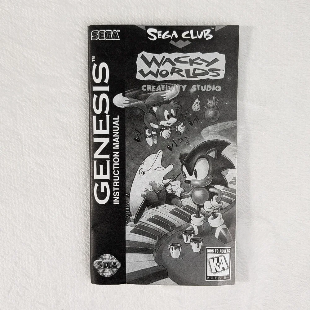 ❤️ SEGA Genesis Sega Club Wacky Creativity Studio Worlds Booklet Manual